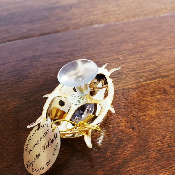 24K GOLD PLATED LADY BUG ORNAMENT W/SUCTION CUP - Picture 3 of 5